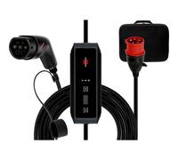 Brennenstuhl tragbares EV Ladegerät Typ 2 - CEE 11kW (Mobile Wallbox mit 8m Kabel, 16A, IP44, 3-phasig, Display, Einstellbarer Ladestrom, für Elektro- & Hybridfahrzeuge BEV/PHEV, mit Transporttasche)