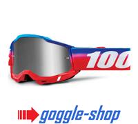 Brille 100% Percent ACCURI 2 Motocross MX MTB - Unity Rot Blau - Spiegelglas
