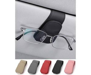 Brillenhalter Auto Sonnenblende Sonnenbrillen Halterung Visier in Lederoptik