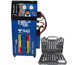 BRILLIANT TOOLS BT626050 Getriebespülgerät für Automatikgetriebe inklusive 35-tlg Adapter-Satz [Powered by KS TOOLS]