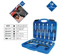 Brilliant Tools Stoßdämpfer-Werkzeug-Satz, 18-teilig (Werkzeuge für Fahrwerk einschließlich Federn, Stoßdämpfer, Räder, Reifen, Bremsen, Lenkung)