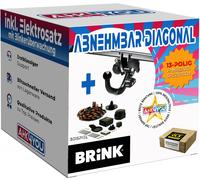 BRINK AHK für Ford C-Max / Grand 10-19 diagonal abnehmbar + 13-pol ECS ES SPEZ