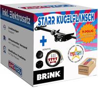 BRINK AHK für Land Rover Freelander 98-06 starr Kugelflansch + 7-pol ES ABE