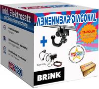 BRINK AHK für Mercedes A-Klasse 12-15 diagonal abnehmbar + 13-pol WESTFALIA SPEZ