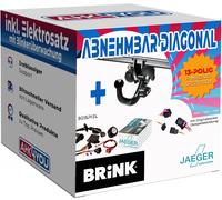 BRINK AHK für Nissan Qashqai 19-21 diagonal abnehmbar + 13-polig E-Satz SPEZ