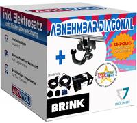 BRINK AHK für VW Golf Plus 05-09 diagonal abnehmbar + 13-pol ERICH ES SPEZ