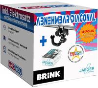 BRINK AHK für VW T5 Multivan Bus 03-09 diagonal abnehmbar + 13-pol ES ABE