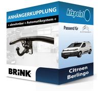 Brink Anhängerkupplung abnehmbar Kugelstange von hinten gesteckt - CITROËN BERLINGO Kasten