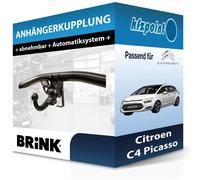 Brink Anhängerkupplung abnehmbar Kugelstange von schräg unten gesteckt - PEUGEOT 5008