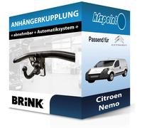 Brink Anhängerkupplung abnehmbar Kugelstange von hinten gesteckt - FIAT FIORINO Großraumlimousine