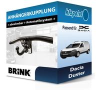 Brink Anhängerkupplung abnehmbar Kugelstange von schräg unten gesteckt - DACIA DUSTER