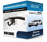 Brink Anhängerkupplung abnehmbar Kugelstange von schräg unten gesteckt - DACIA DUSTER