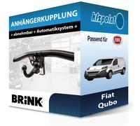 BRINK Anhängevorrichtung BMA Rückseite mit abnehmbarem Kugelkopf für FIAT CITROEN PEUGEOT 498100