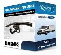 Brink Anhängerkupplung abnehmbar Kugelstange von hinten gesteckt - FORD TRANSIT CUSTOM V362 Kasten