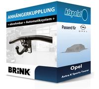 Brink Anhängerkupplung Diagonal Abnehmbar Passend Für Opel Astra 615900
