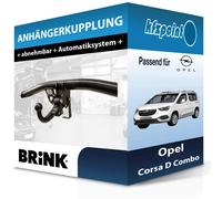 Brink Anhängerkupplung abnehmbar Kugelstange von schräg unten gesteckt - OPEL COMBO Kasten/Großraumlimousine