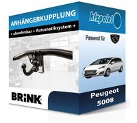 Brink Anhängerkupplung abnehmbar Kugelstange von schräg unten gesteckt - PEUGEOT 5008