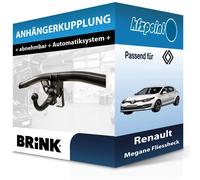 Brink Anhängerkupplung abnehmbar Kugelstange von schräg unten gesteckt - RENAULT SCÉNIC II