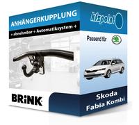 Brink Anhängerkupplung abnehmbar Kugelstange von schräg unten gesteckt - SKODA FABIA III