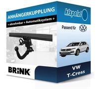 BRINK Anhängerkupplung mit abnehmbarem Kugelkopf für VW T-Cross