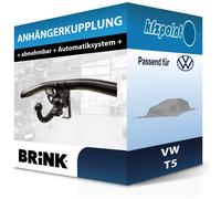 Brink Anhängerkupplung abnehmbar Kugelstange von hinten gesteckt - VW MULTIVAN T5