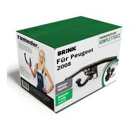 Brink Anhängerkupplung abnehmbar & 13poliger TowTec E-Satz für Peugeot 2008 13-