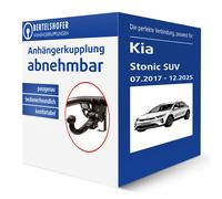 Brink Anhängerkupplung abnehmbar Kugelstange von schräg unten gesteckt - KIA STONIC