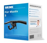 BRINK Anhängevorrichtung BMA Rückseite mit abnehmbarem Kugelkopf für MAZDA 501100