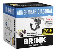 Brink Anhängerkupplung Diagonal Abnehmbar Passend Für Nissan Qashqai 661100