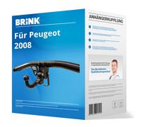 Brink Anhängerkupplung für Peugeot 2008 BJ 03/12, diagonal abnehmbar