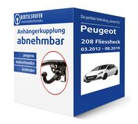 Brink Anhängerkupplung abnehmbar für PEUGEOT 208 Fliessheck AHK