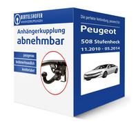 BRINK Anhängerkupplung Schwarz (541400) für PEUGEOT 508 I | Anhängerkupplung,