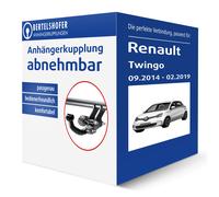 Abnehmbare Anhängerkupplung für RENAULT Twingo 14-19 III Typ BCM, BCA Brink NEU