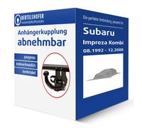 Brink Anhängerkupplung abnehmbar Kugelstange von hinten gesteckt - SUBARU IMPREZA Station Wagon
