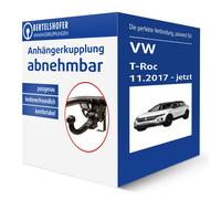 Brink Anhängerkupplung abnehmbar Kugelstange von schräg unten gesteckt - VW T-ROC