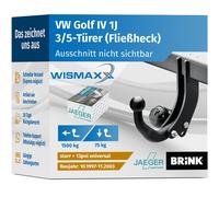 BRINK ANHÄNGERKUPPLUNG starr für VW Golf IV Fließheck 97-03 +13pol E-Satz ABE