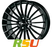 Brock B24 schwarz lackiert 7x17" ET38 LK4 114.3 ML 72.6 Alufelgen 17 Zoll