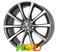 Brock B32 himalaya-grey front-poliert 7.5x19" ET53.5 LK5 112 ML 66.6 Alufelge...