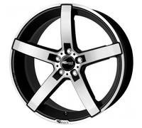 Brock B35 schwarz-matt front-poliert 7,5x17 ET38 5.00x100.00 Hub Hole 63.40 mm - Alu felgen