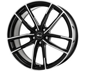 BROCK B38 Alufelgen Satz Schwarz Glanz Voll-Poliert (SGVP) 8x19 ET45 LK5 112 19