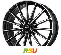 Brock B43 schwarz glanz front-poliert 8.5x19" ET31.5 LK5 112 ML 66.6 Alufelge...