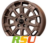 Brock B45 bronze-copper matt-lackiert 8x20" ET15 LK6 139.7 ML 106.1 Alufelgen...