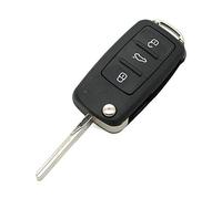 BROVACS Ersatz Schlüsselgehäuse Autoschlüssel Gehäuse Kompatibel mit Volkswagen VW Touareg Jetta Passat SEAT Skoda 3 Tasten Flip Schlüsselloser Eingang Fernbedienung SS826B