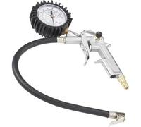 Brüder Mannesmann Reifendruckmesser analog, präzise Druckmessung für Auto, Motorrad, Fahrrad und Lkw, Schrader-Ventil-Anschluss, kompatibel mit Druckluftschnellkupplung | M 1543
