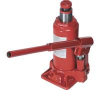 Brüder Mannesmann hydraulischer Wagenheber 2 t, TÜV/GS-geprüft, max. Hubhöhe 30,8 cm, kompakt, robuste Stahlkonstruktion, Maße: 10 × 11,5 × 17,5 cm, rot, 1 Stück | M 007-T-GS2