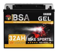 BSA Y60-N30L-A GEL Motorrad-Batterie 12V 32Ah 53030 ersetzt 28Ah 30Ah