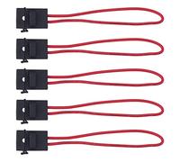 BTOSEP Kfz-Flachsicherungshalter-Set mit 30-A-Kabel | 5 Sicherungshalter, wasserdichtes Design, 14 AWG-Draht, reines Kupfer, vielseitige Anwendungen