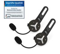 BuddyChat Gegensprechanlage DUO 2er Set, Motorrad, Helm, Vollduplex, Bluetooth
