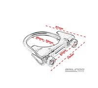 Bügelschelle Edelstahl M8 M10 Auspuffschelle Rohrschelle U Bolt ø von 26 - 95 mm