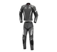 BÜSE Imola Lederkombi 2tlg. Farbe:Schwarz/Weiß | Größe:54